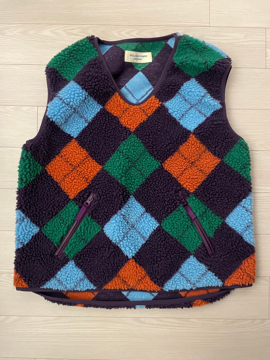 Beams Boy 자카드 보아 풀오버 베스트 상품이미지1