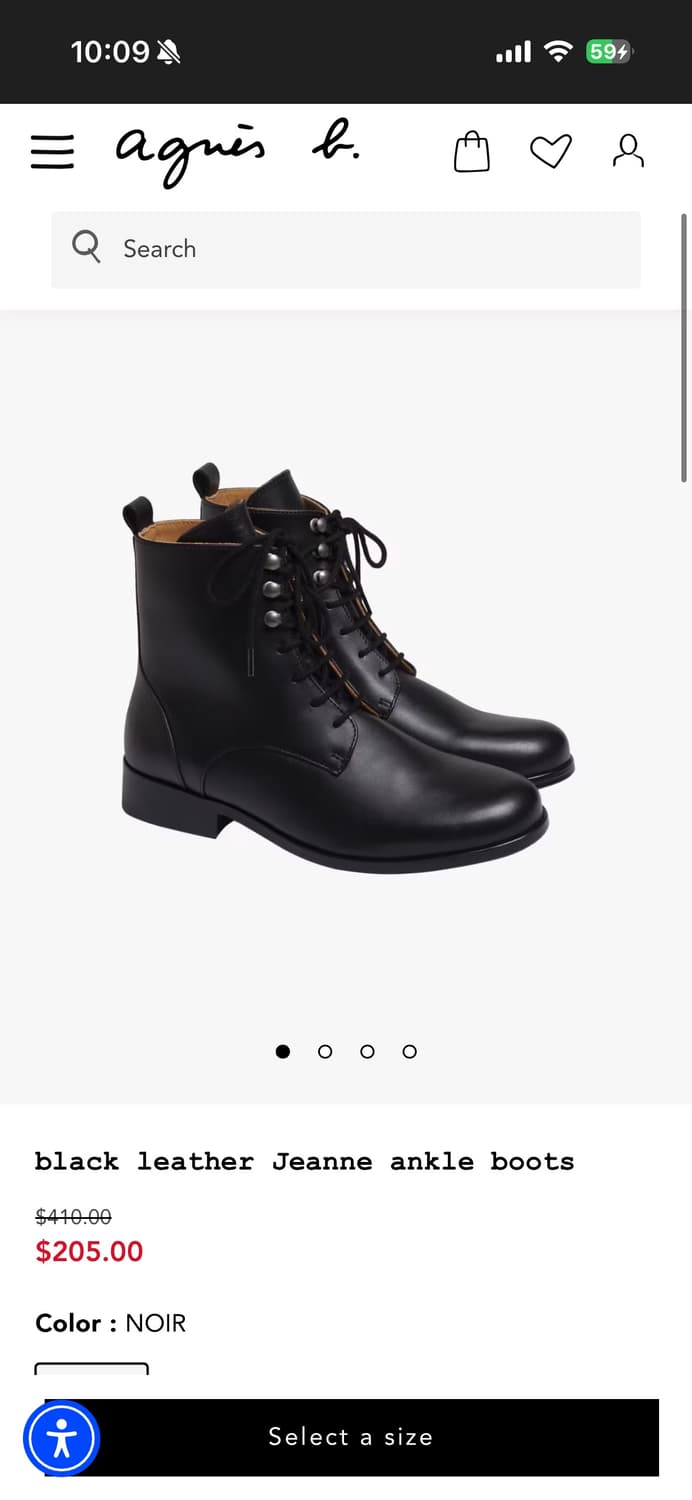 agnes b leather boots 상품이미지1