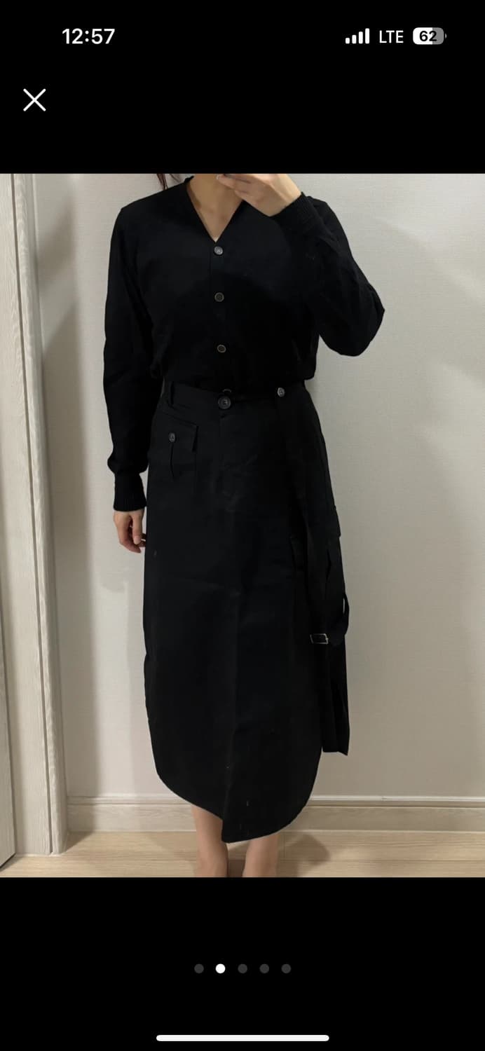 블랙 카고 롱 스커트 상품이미지3