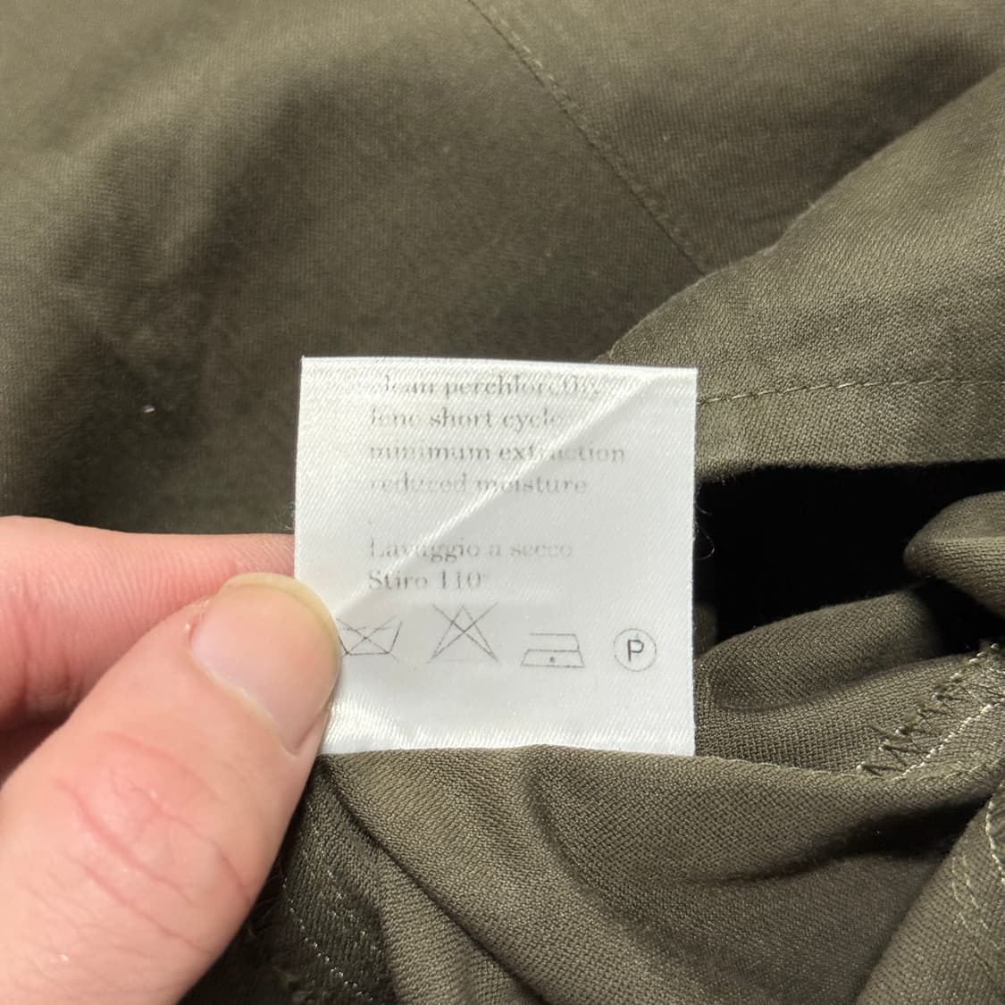 켈빈클라인 이태리 딥 카키 크롭 셔츠 블라우스 상품이미지6