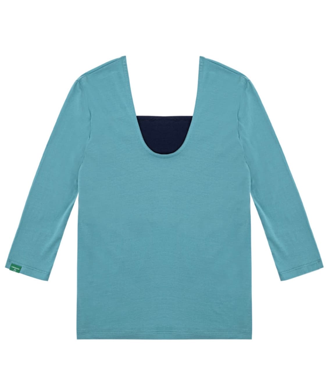 노컨텐츠 26. Layered sleeve T_ Aqua blue 상품이미지3