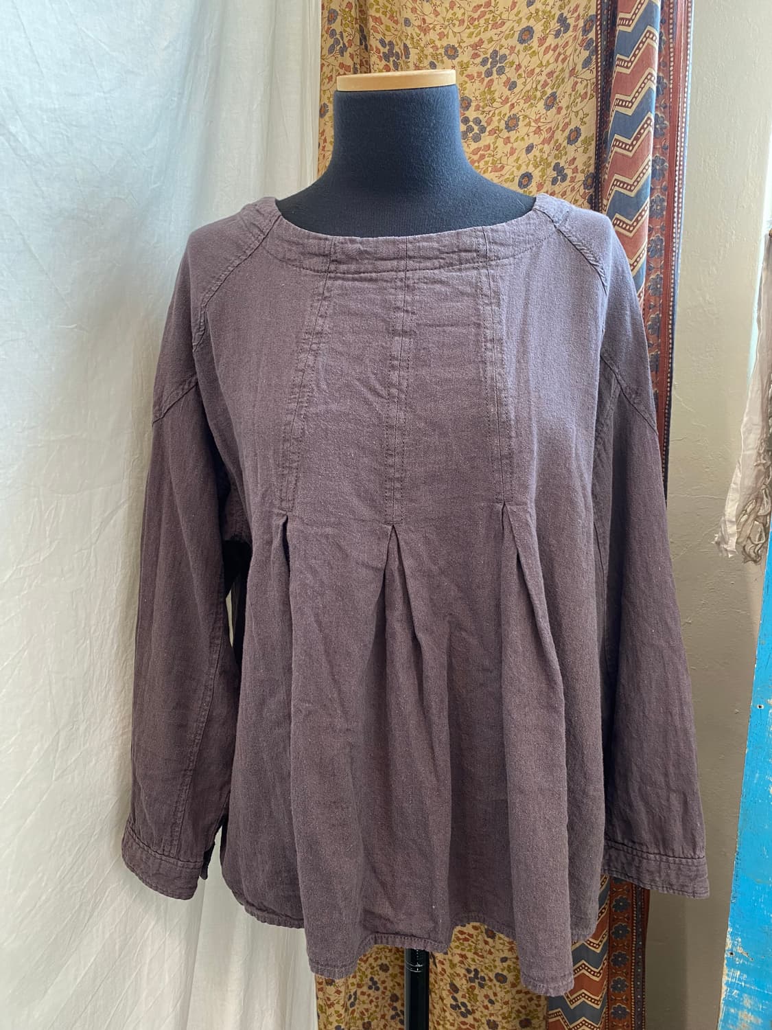 린넨면혼방 내추럴블라우스(M) 상품이미지2