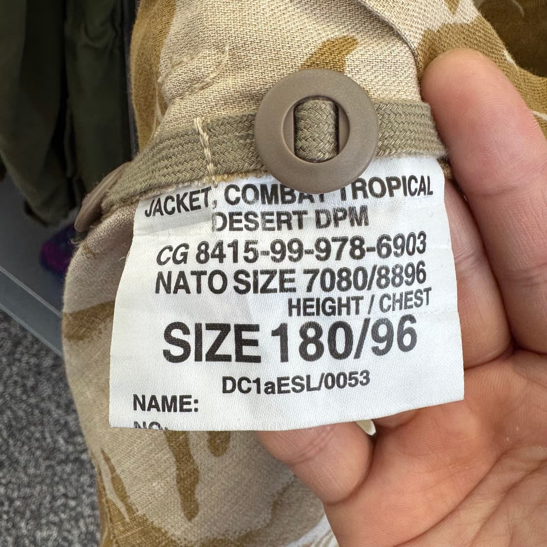 90s 빈티지 영국군 DMP 사막 컴뱃 셔츠 자켓 (L)  상품이미지7