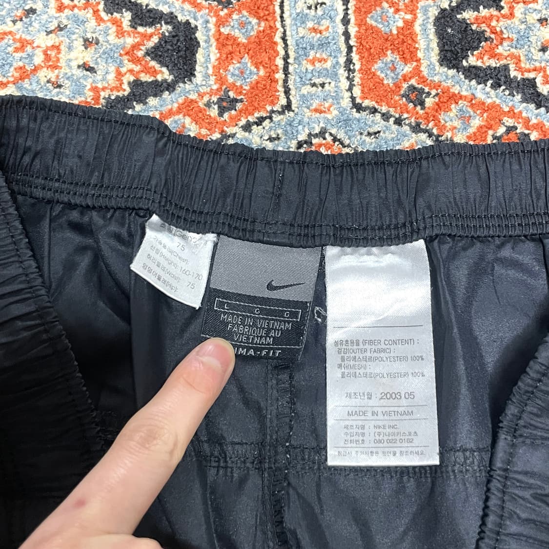 나이키 블랙 폴리 팬츠 여성L 상품이미지4
