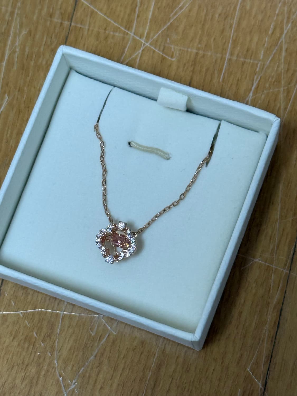 정가20만 새상품)스와로브스키 una네크리스 로즈골드 상품이미지3