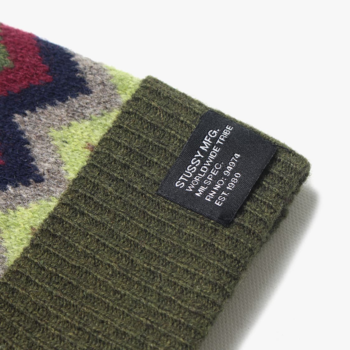  STUSSY "Green Pattern Beanie" 상품이미지3