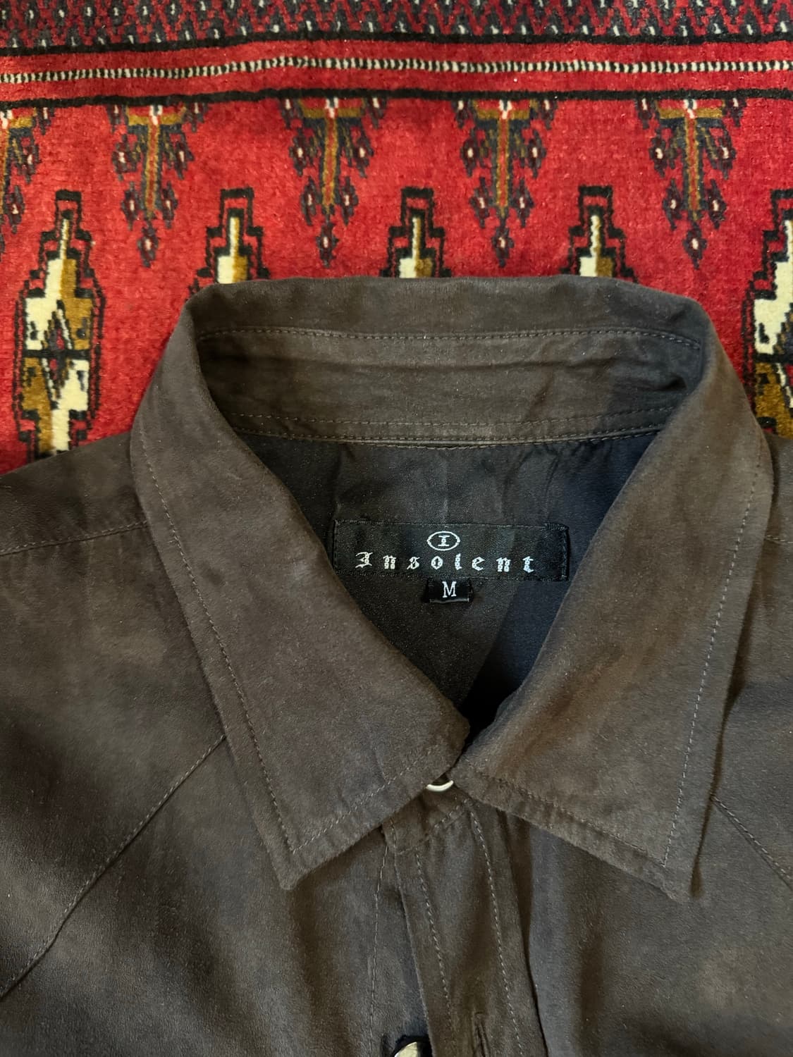 Vintage brown leather shirt 상품이미지2