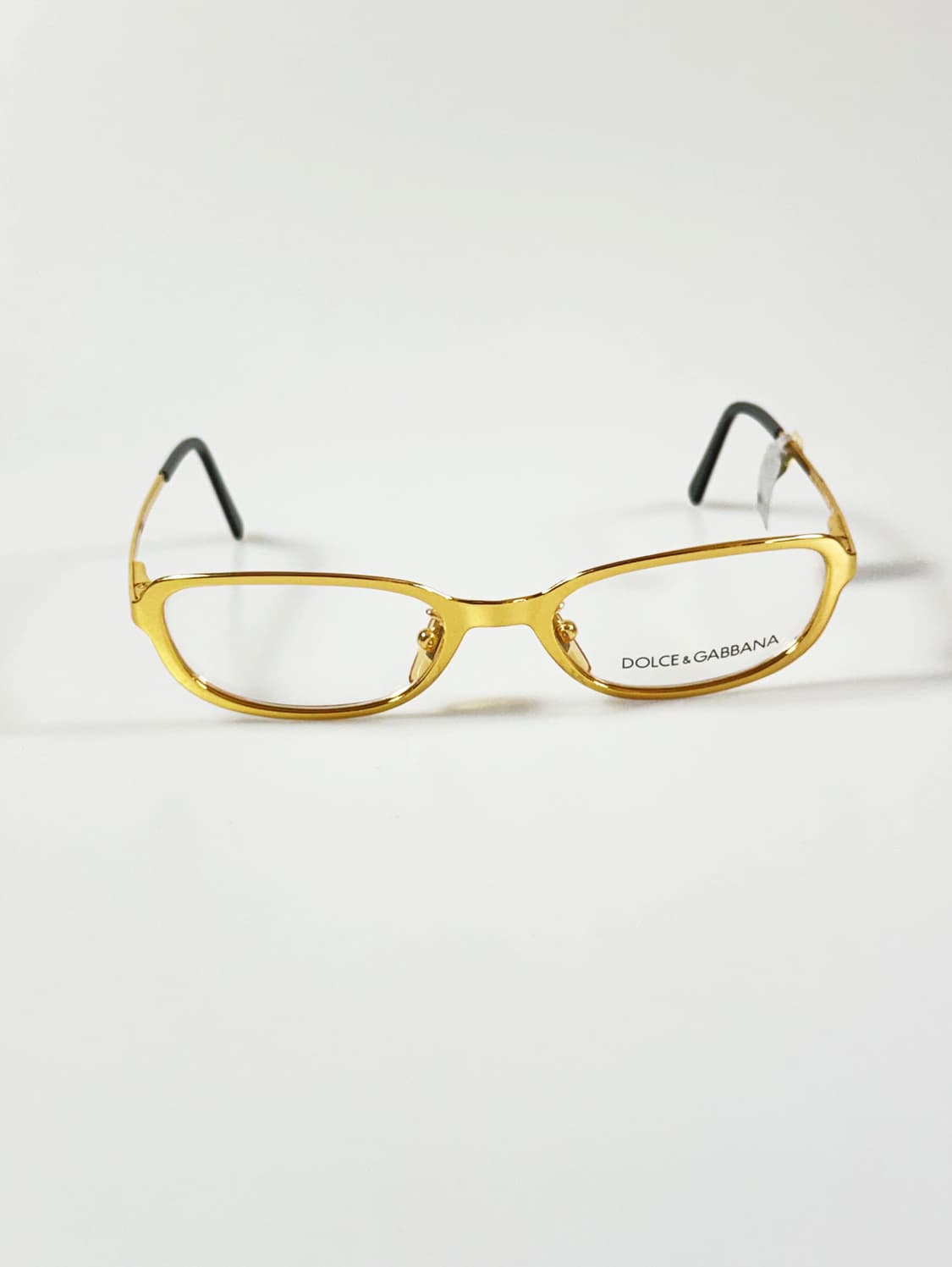 돌체앤가바나 골드 메탈 슬림 스퀘어 빈티지 안경 상품이미지2