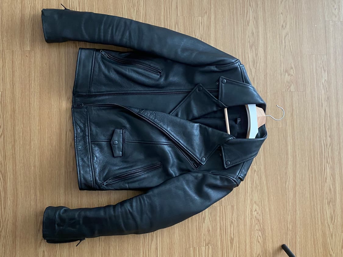 H&M 프리미엄 라인 가죽 라이더 재킷 100사이즈 상품이미지1