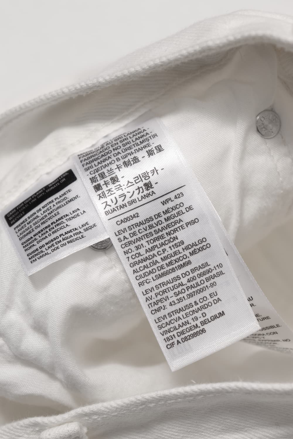 LEVIS 501 하이라이즈 스트레이트 레그 미사용 화이트 무파진 상품이미지6