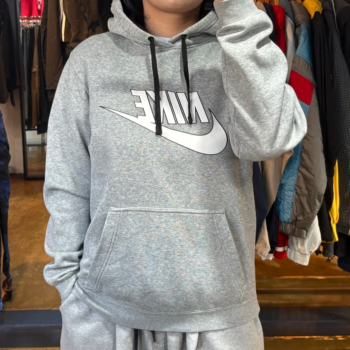 나이키 그레이 후드 상품이미지1
