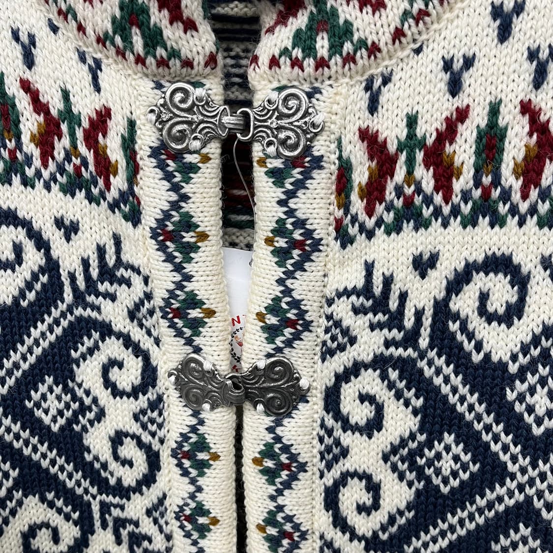 Hand made Nordstrikk 노르딕 패턴 울 가디건 L 상품이미지4