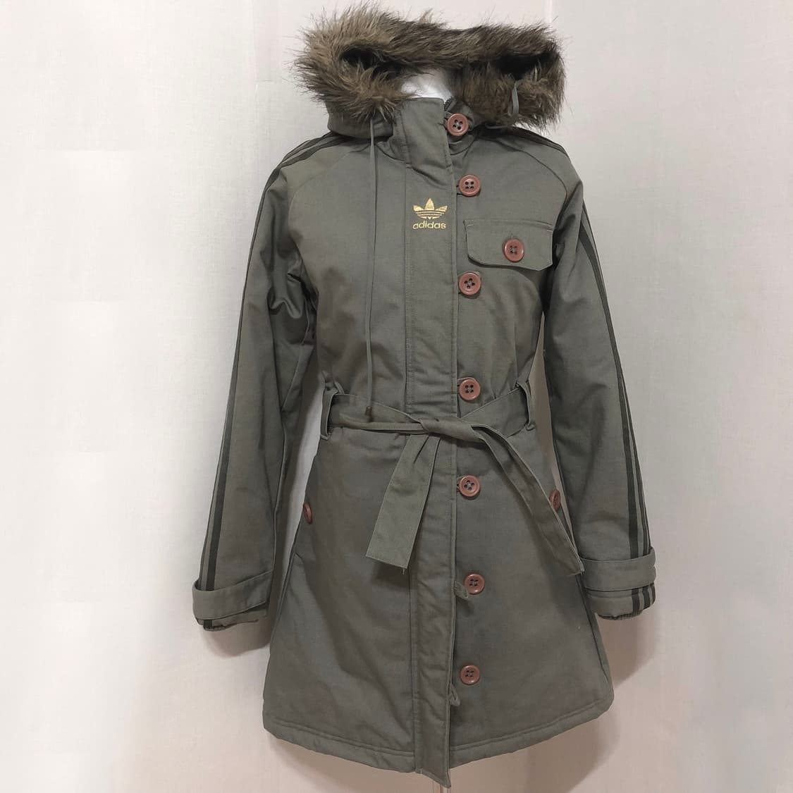 아디다스 카키 롱 점퍼 XS 상품이미지1