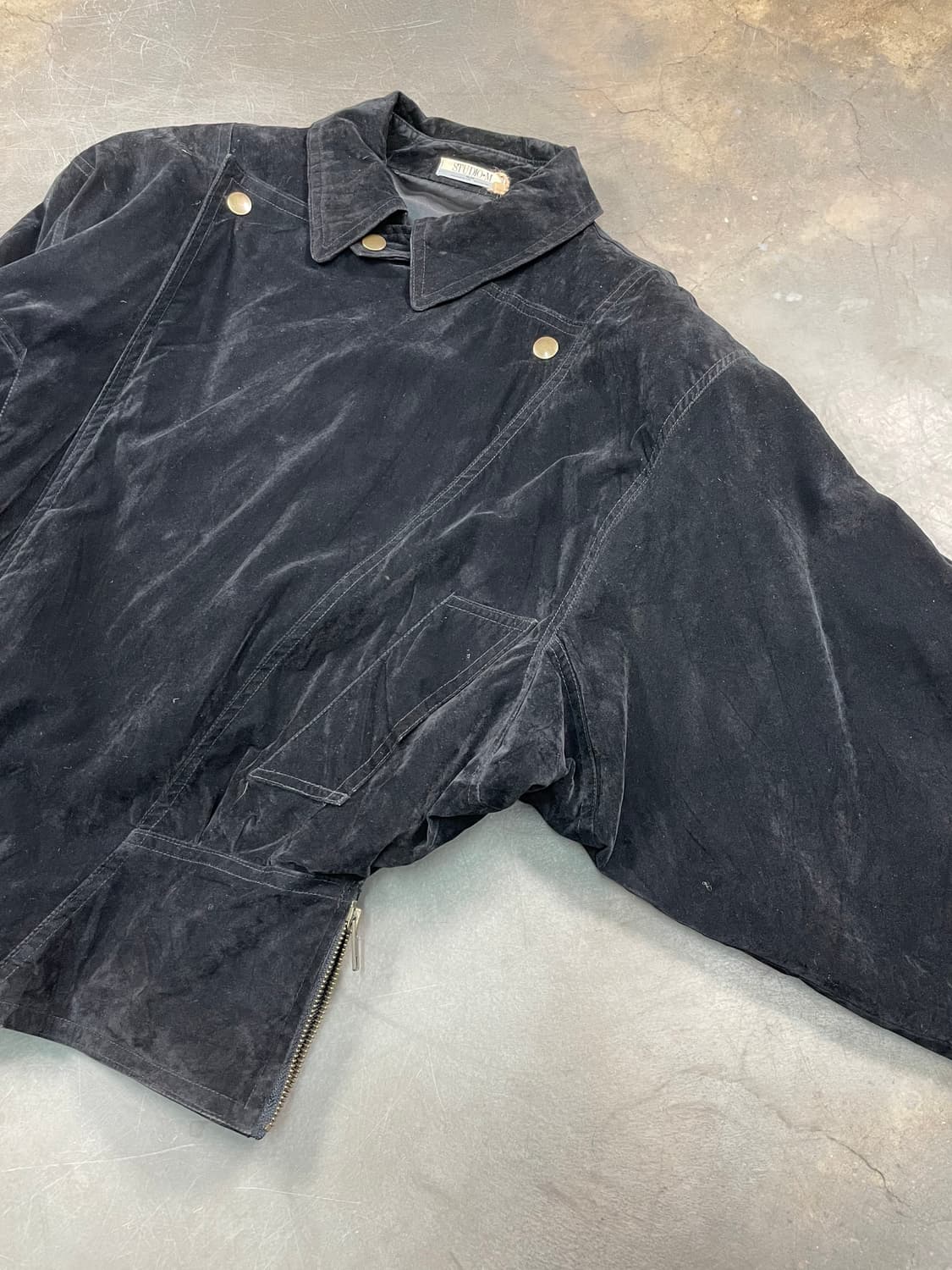 빈티지 벨벳 바이커 자켓 상품이미지5