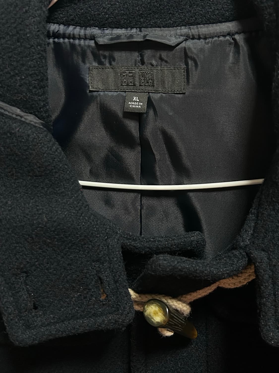 유니클로 블랙 떡볶이 코트 XL 상품이미지4