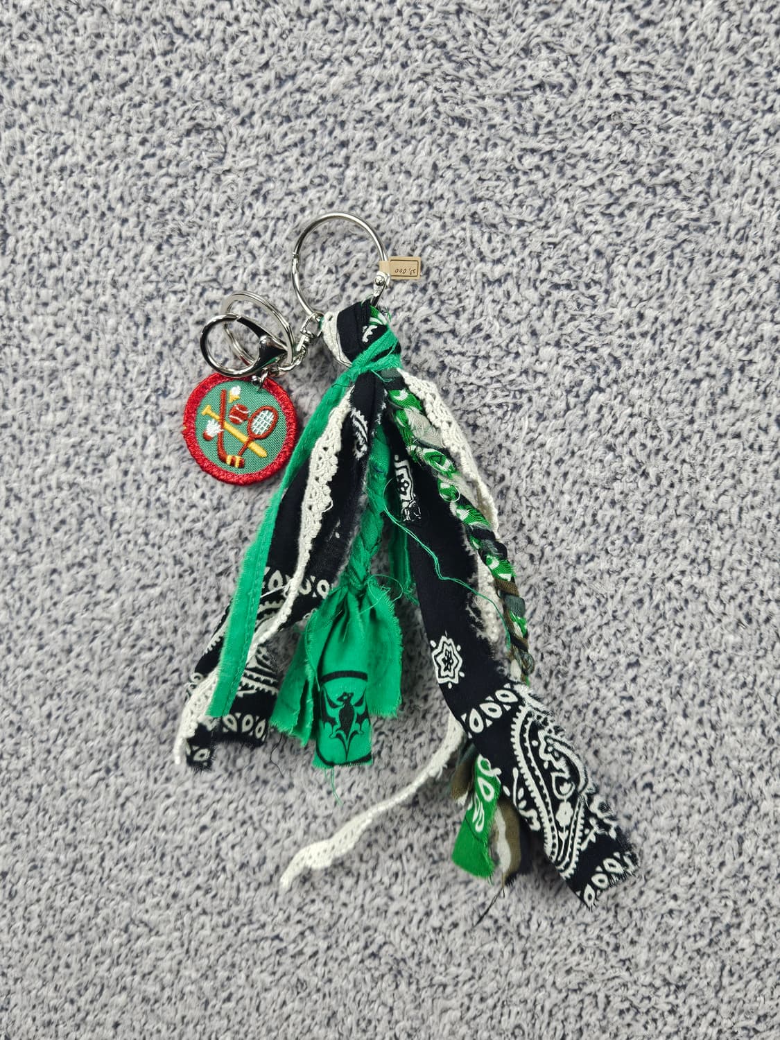 핸드메이드 커스텀 패치 반다나 카라비너 키링 / 10675 상품이미지2