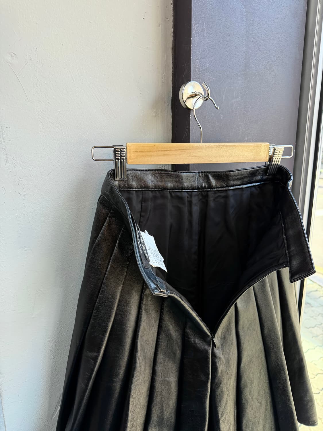 S/ 준야 와타나베 2011FW 레더 플리츠 스커트 블랙 상품이미지9