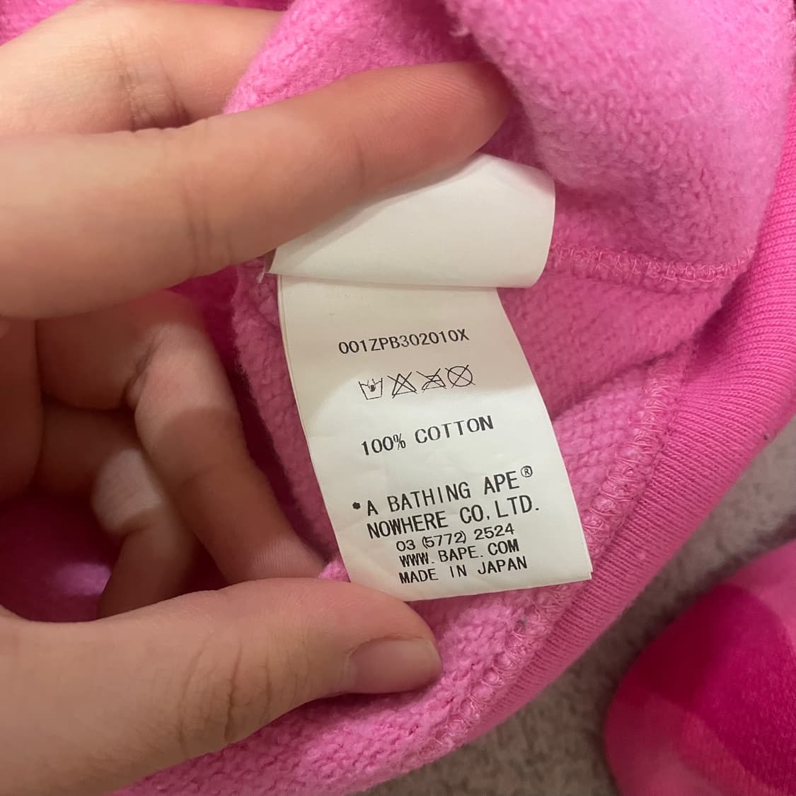 S 최상) 베이프 스타 로고 딸기우유 핑크 카모 후드 집업 상품이미지5