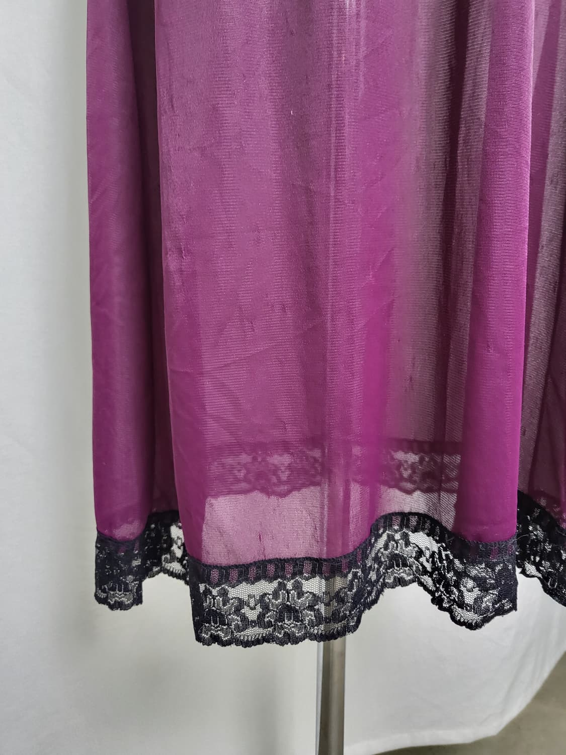 빈티지 딥 퍼플 레이스 슬립 드레스 상품이미지4