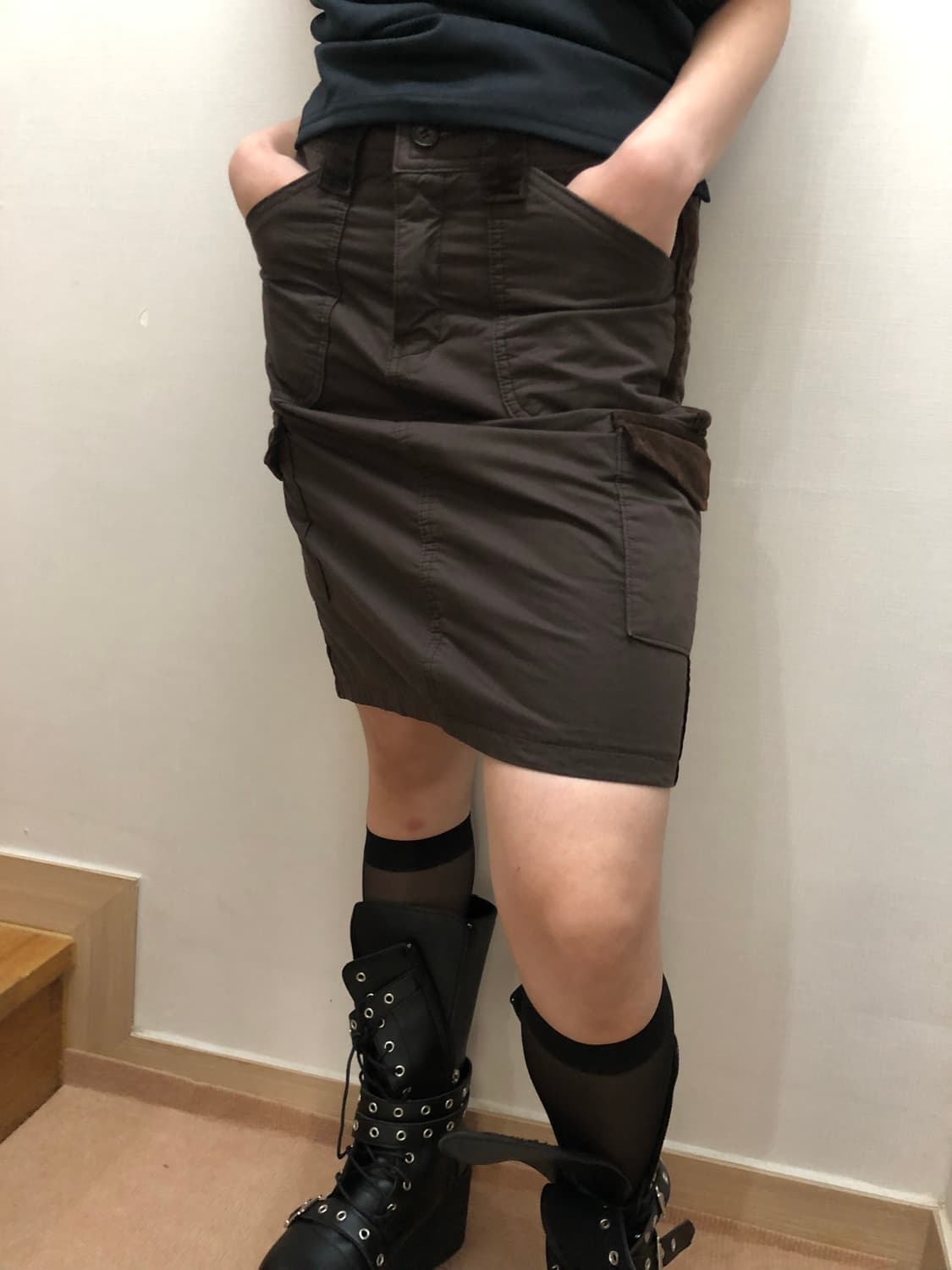 빈티지 브라운 포켓 스커트 상품이미지7