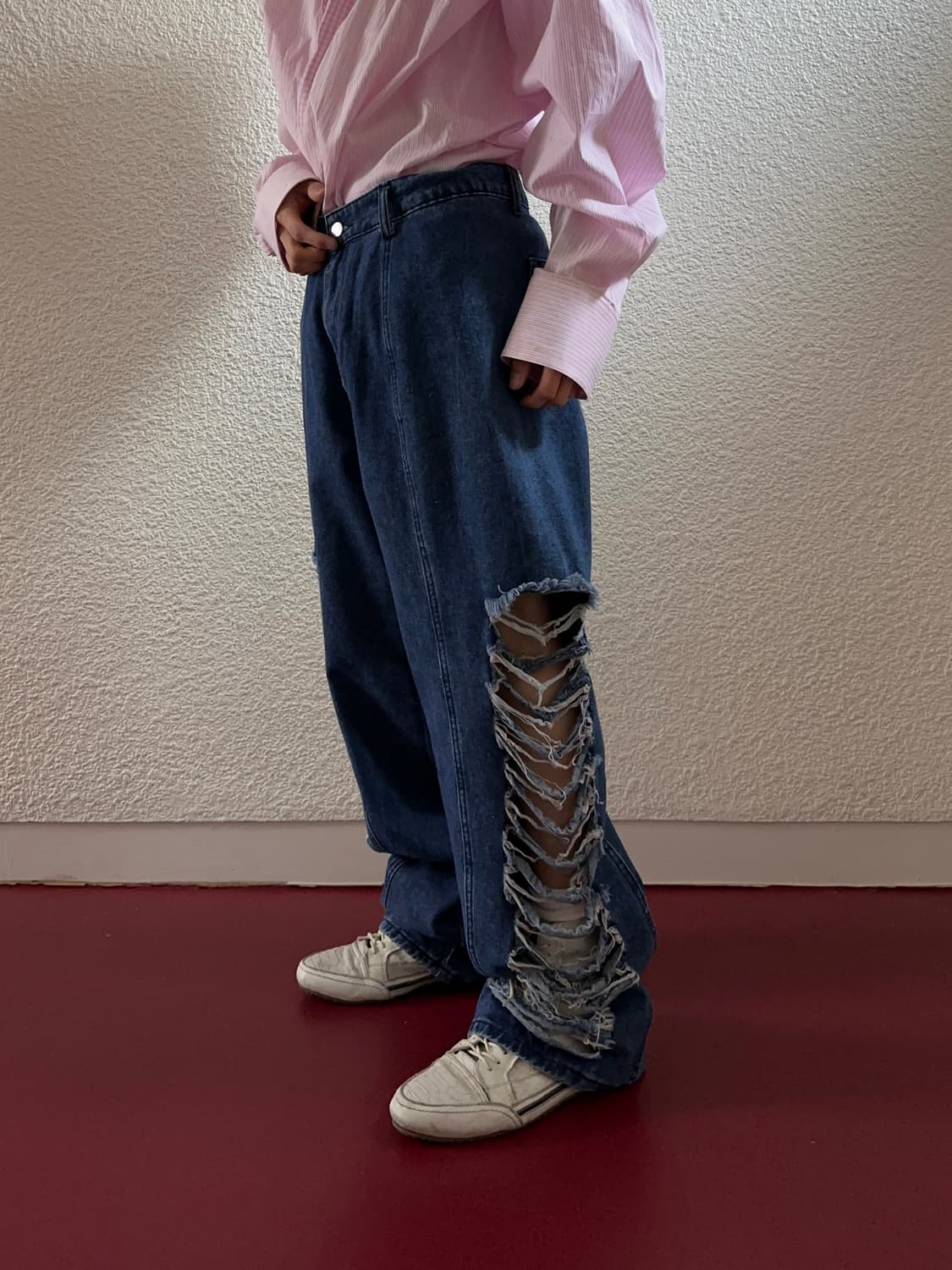 사이드 리프드 와이드 진 상품이미지6