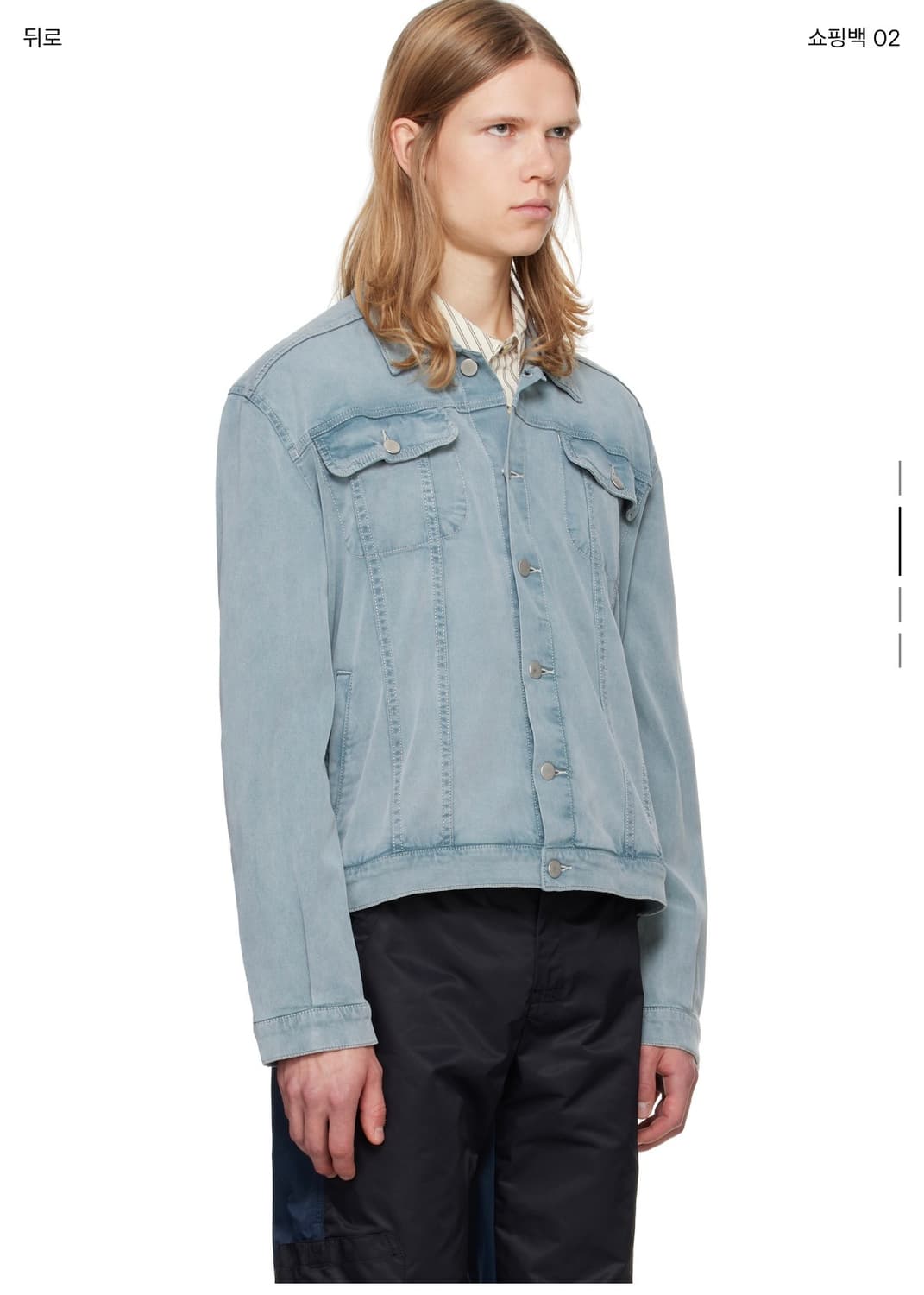 기마구아스 블루 재스퍼 데님자켓 (M) 상품이미지7