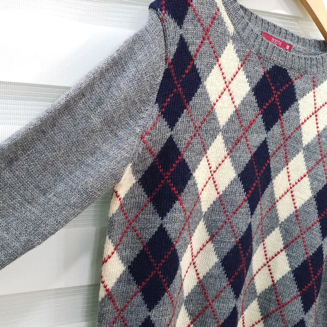 BOOTH 아가일 니트 스웨터- 우먼M 상품이미지4
