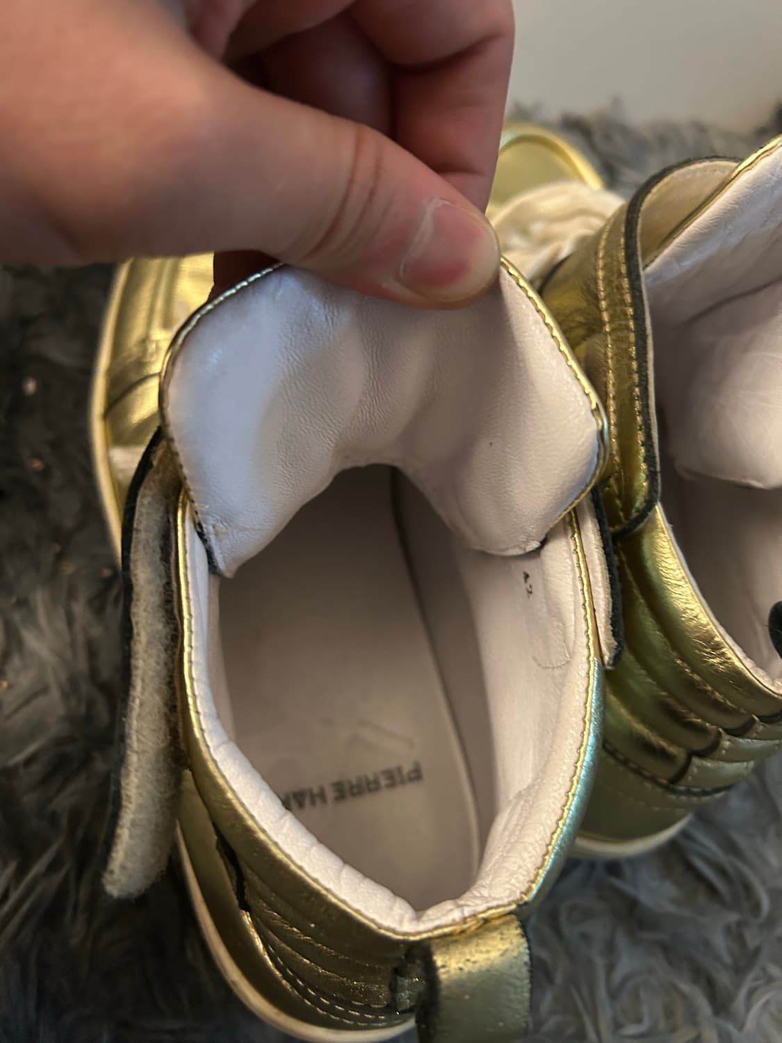 Pierre Hardy Leather High Top Gold 상품이미지6