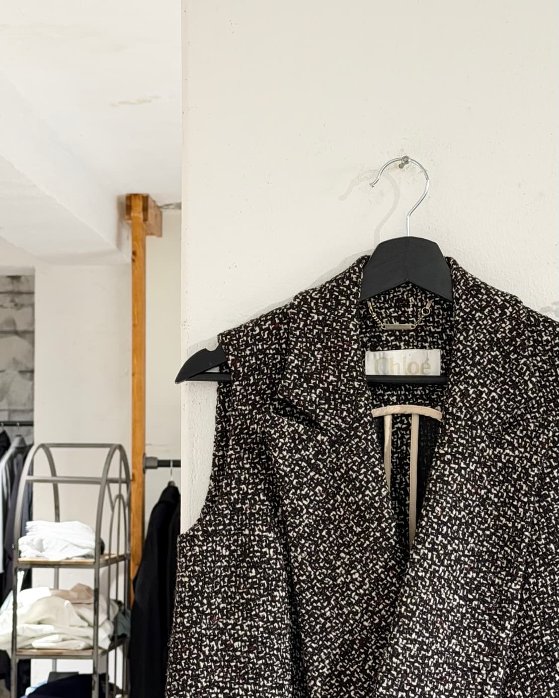 끌로에 멀티컬러 버진울 트위드 슬리브리스 코트 상품이미지2