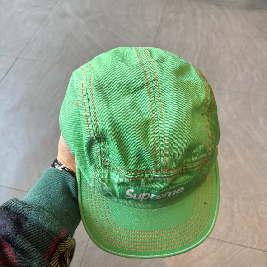 18ss 슈프림 콘트라스트 스티치 캠프 캡 상품이미지4
