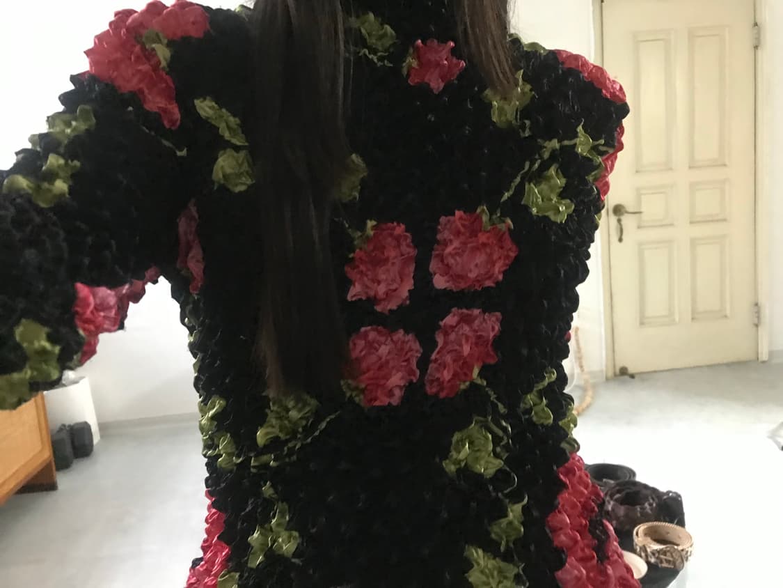 vintage pattern popcorn top 상품이미지3