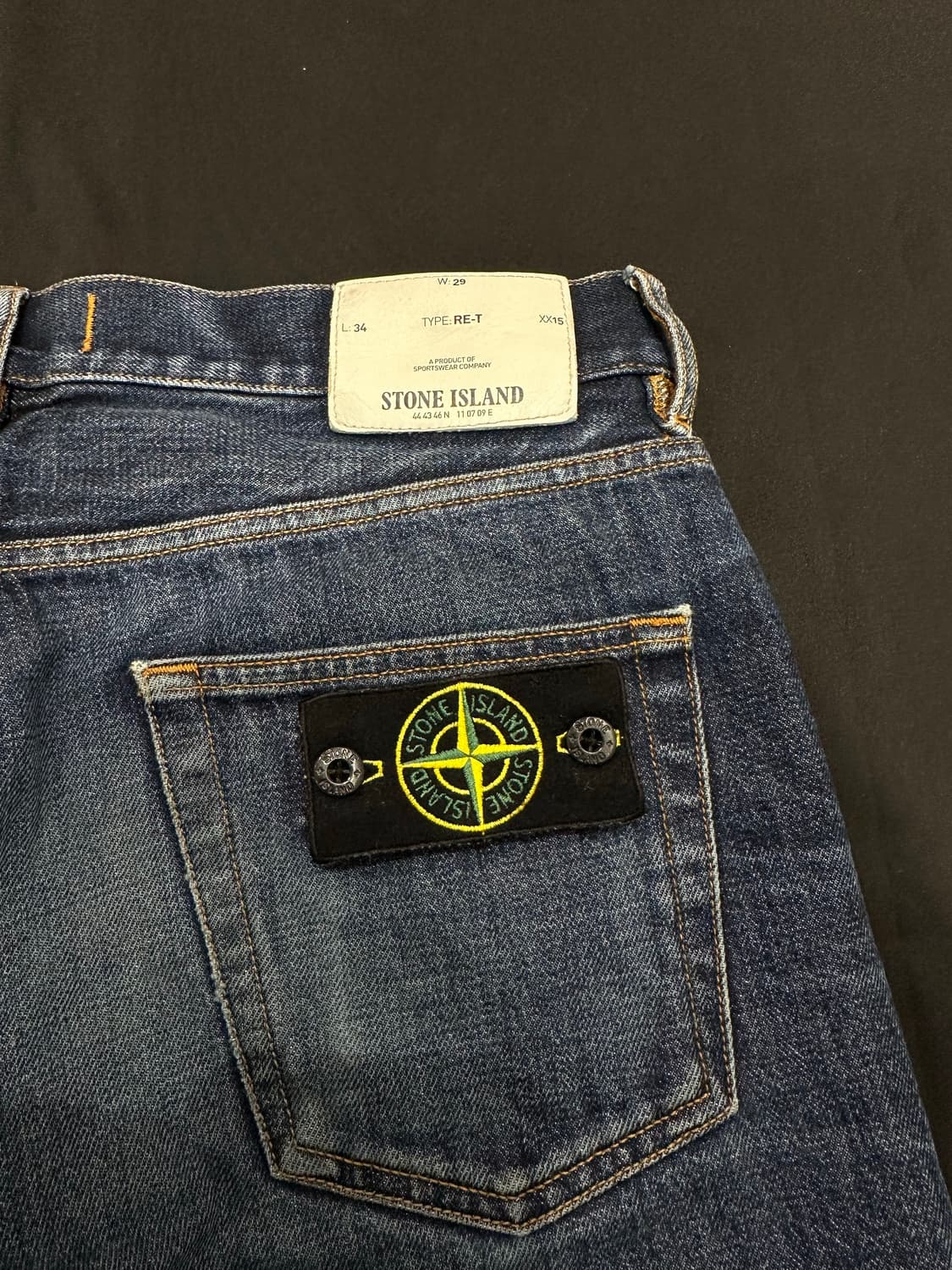 스톤아일랜드 레귤러 테이퍼드 워싱 진 (W29) 상품이미지5