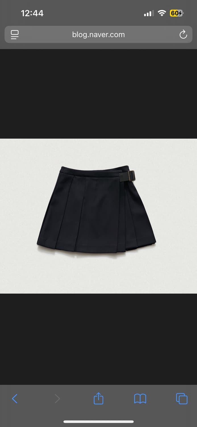 더바넷 버클 스트랩 플리츠 스커트 상품이미지2