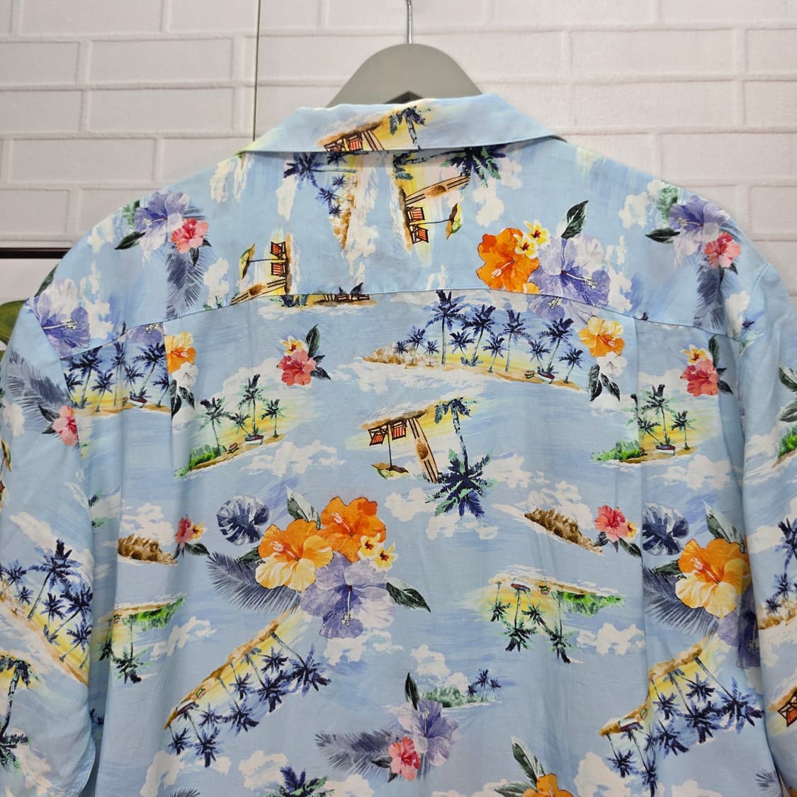 노스페이스 홀리데이 하와이안 반팔 셔츠 롱원피스 L 95사이즈 새상품 상품이미지7