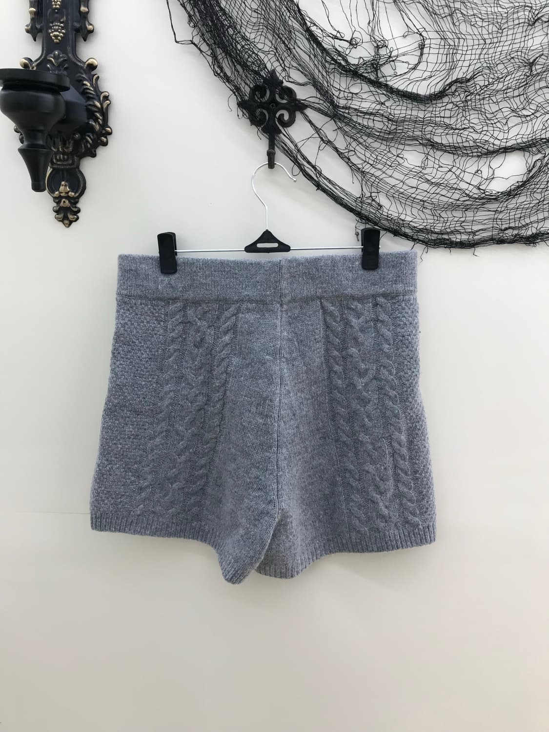 그레이 니트 쇼츠 상품이미지1