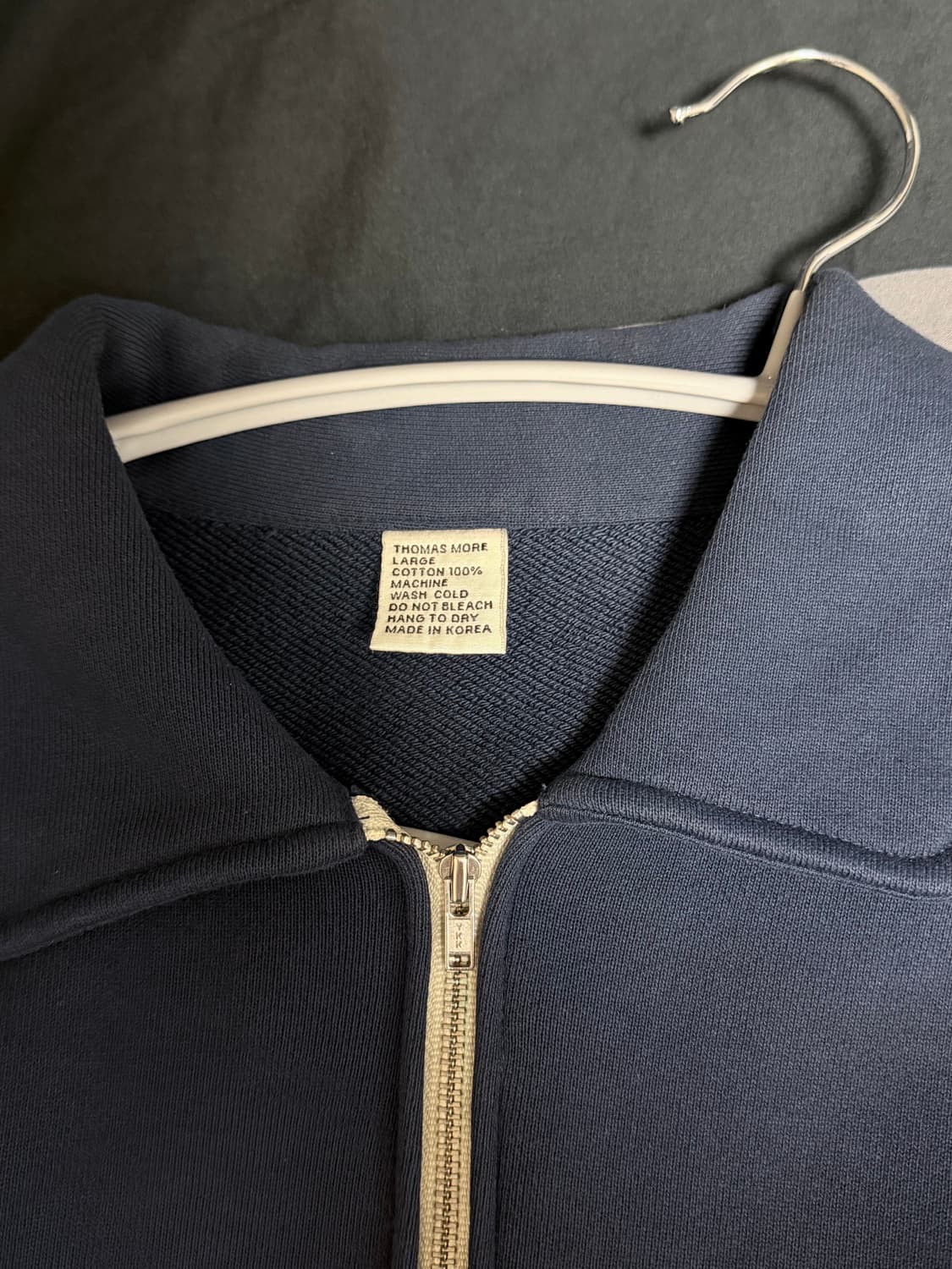 토마스모어 네이비 하프집업 맨투맨 L 상품이미지2