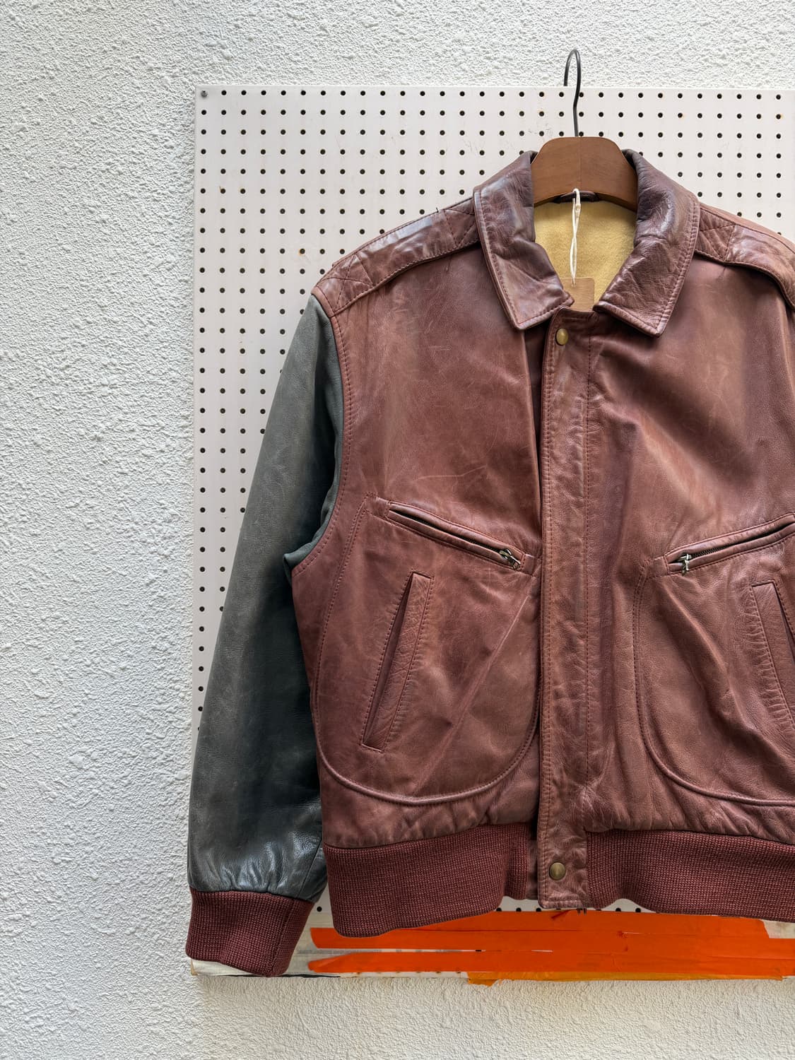 1980s SCOUT COWHIDE FLIGHT 빈티지 A-2 레더봄버 상품이미지5