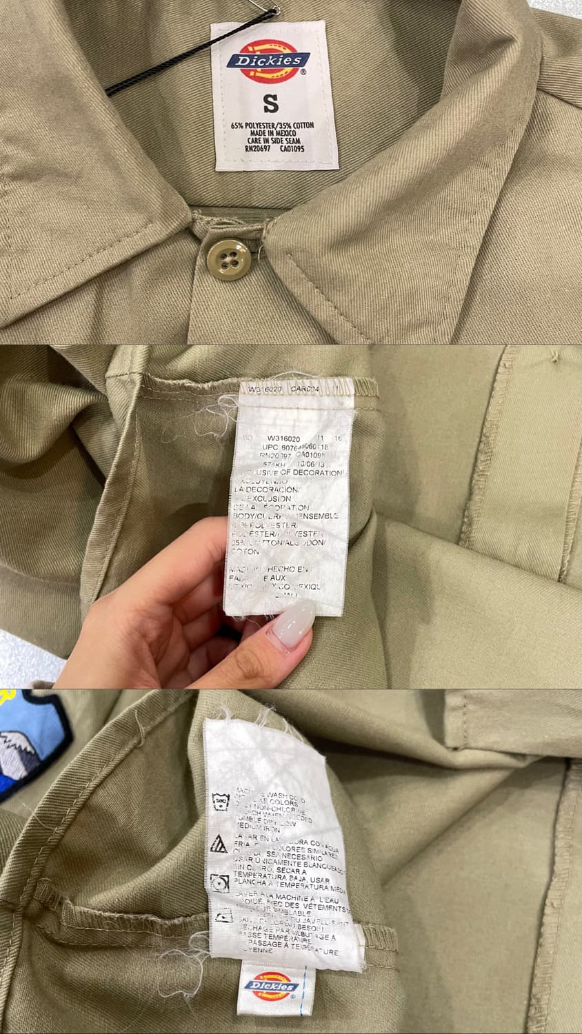 (S) Dickies 디키즈 패치 워크 셔츠 베이지 상품이미지10