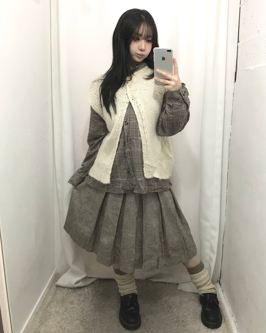 체크 소녀 코디 세트 🧋 상품이미지1