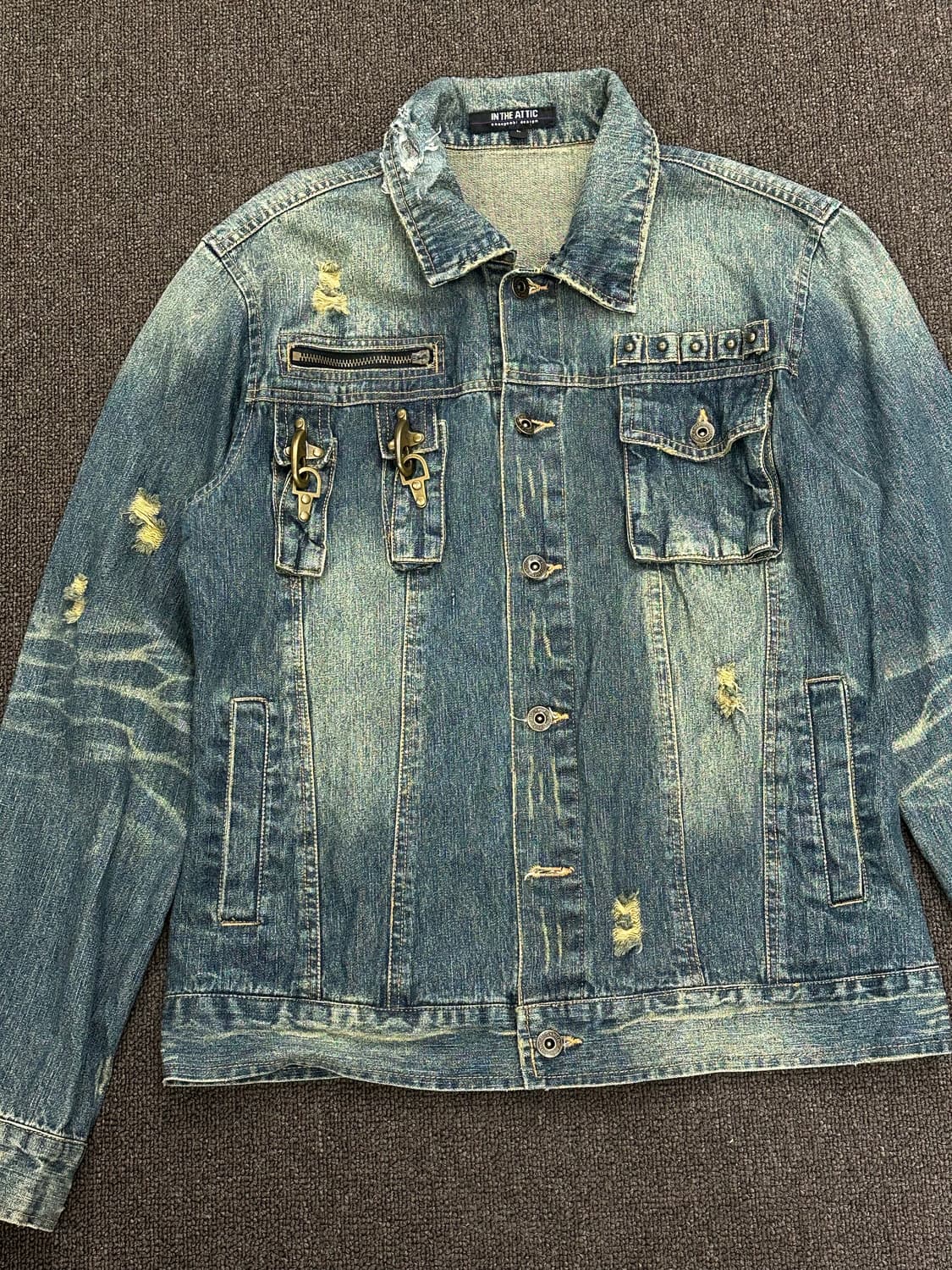 L)IN THE ATTIC 빈티지 유틸리티 포켓 데님 자켓 상품이미지3