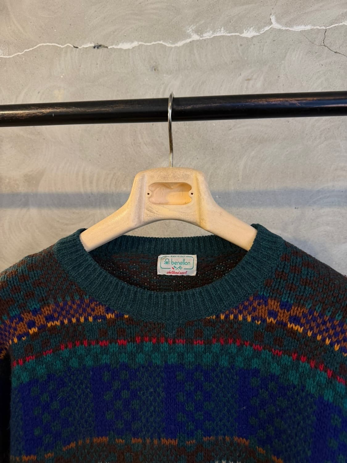 이태리 메이드 올드 베네통 램스울 니트 100 상품이미지2