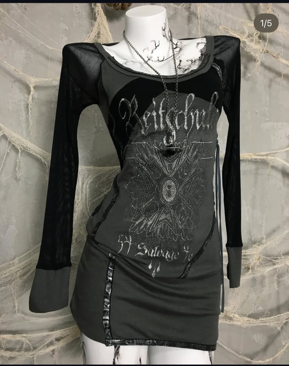 Selvage  Eyelet detail one-piece  상품이미지1