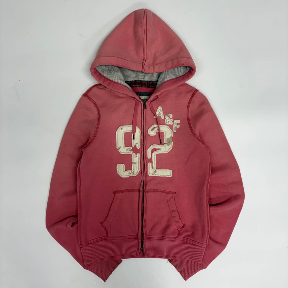 아베크롬비 y2k 여리핏 대대장 핑크 걸즈 후드집업(M) 상품이미지4