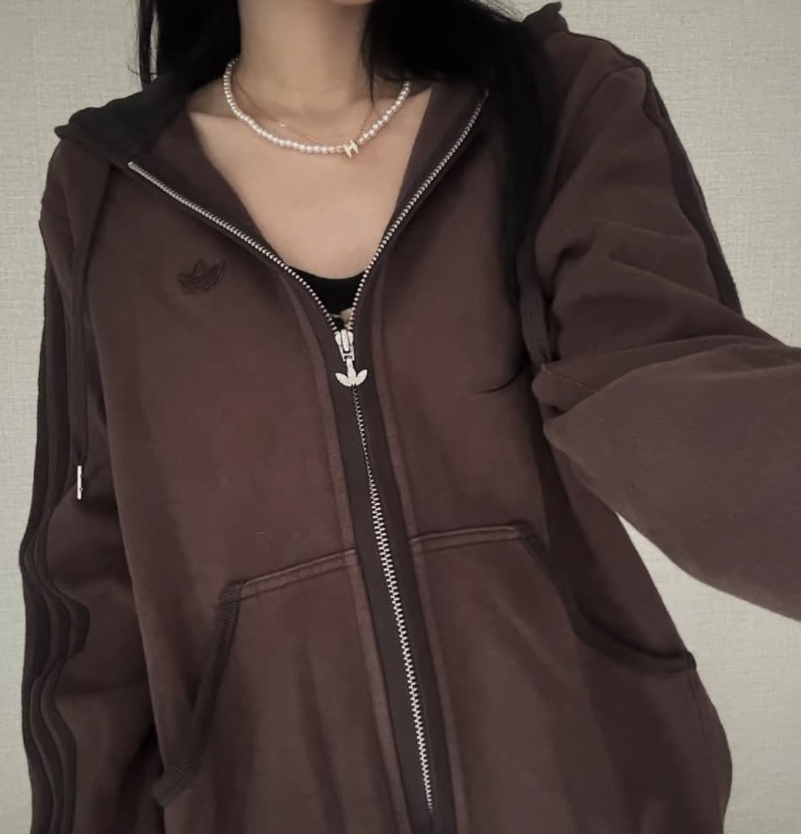 아디다스 딥초코 브라운 파이어버드 후드집업 상품이미지2