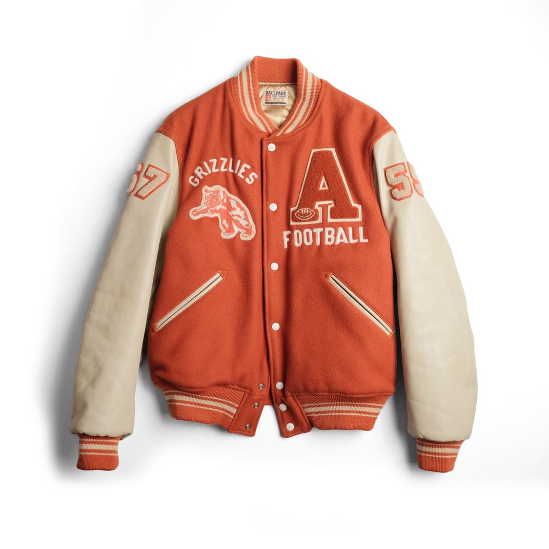 조맥코이 그리즐리 어워드 멜튼 울 바시티자켓 44사이즈 상품이미지4