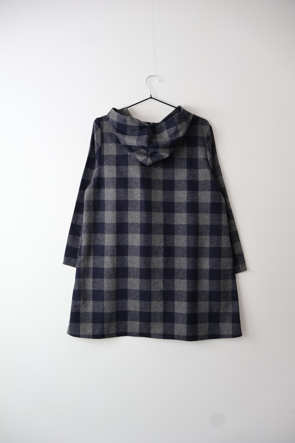 Jpn Plaid A-Line Button Coat 상품이미지5