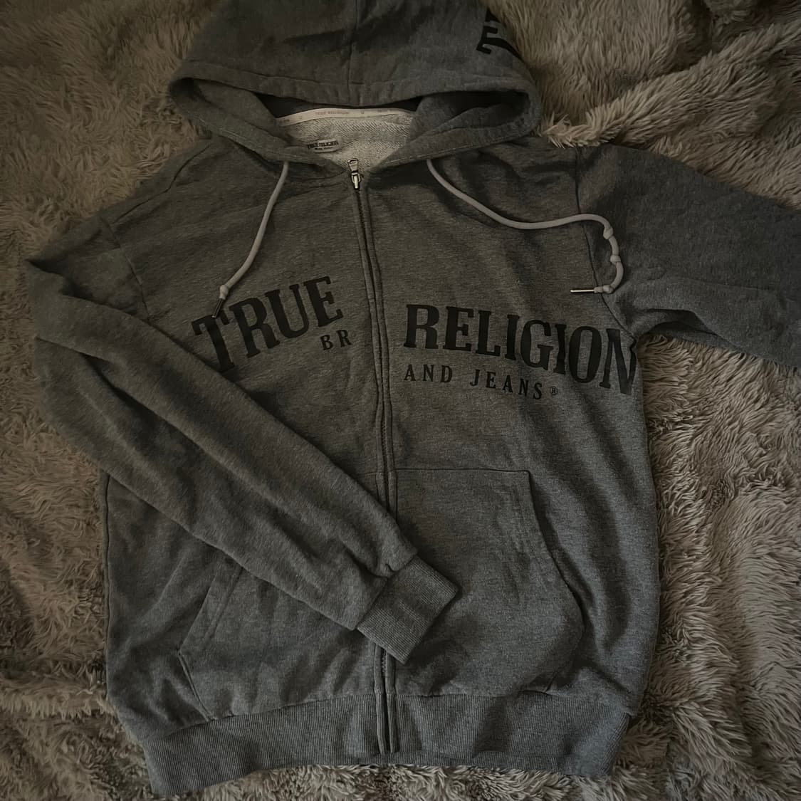 트루릴리전 그레이 후드집업 상품이미지1