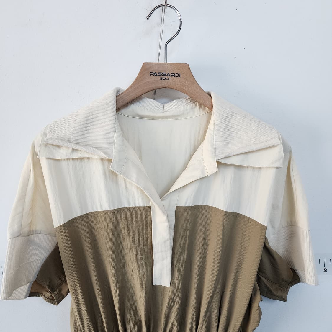 SJSJ 카라넥 배색 롱 원피스 상품이미지2