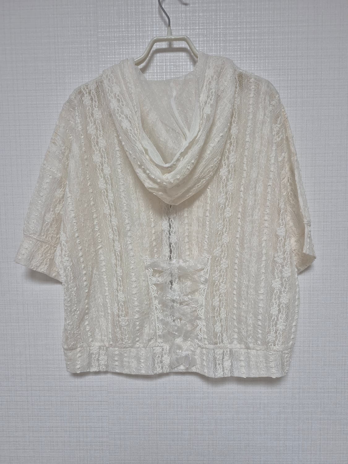 리즈리사 샘플 히메카지 레이스 후드파카 오프화이트 상품이미지4