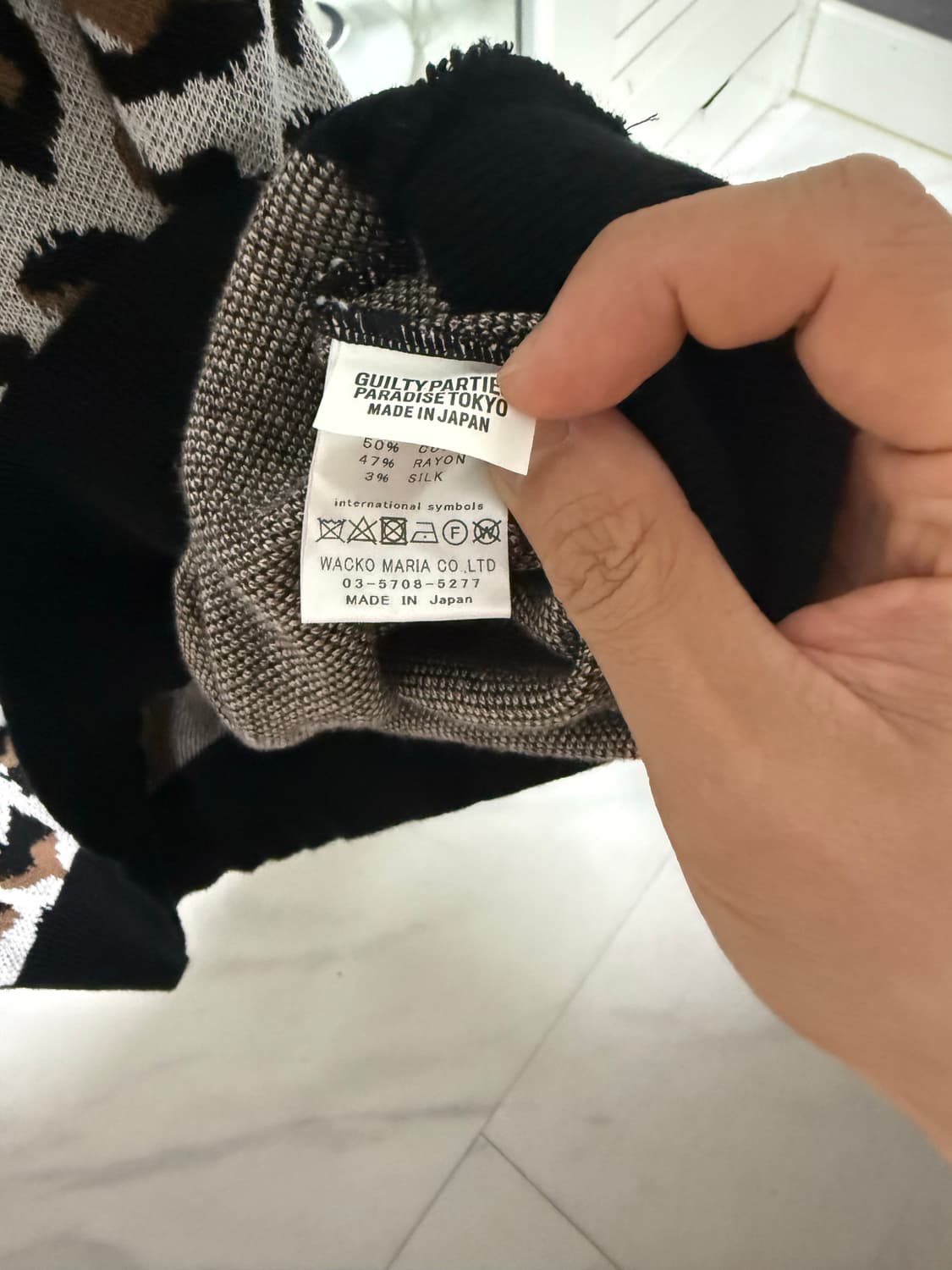 와코마리아 레오파드 반팔니트 m 팝니다  상품이미지4